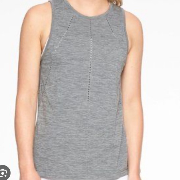 Athleta Seamless Gray Workout Top XS - Picture 1 of 4